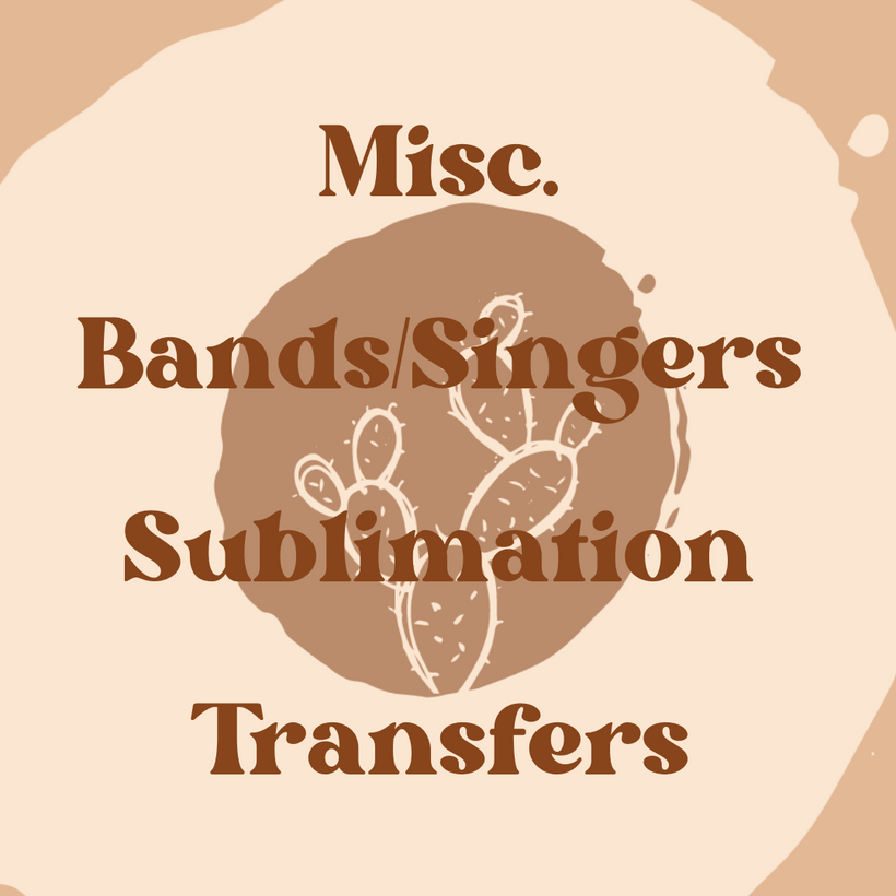 music + bands | sublimation transfers