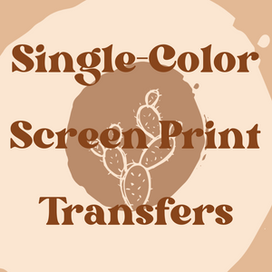 single-color screen print transfers