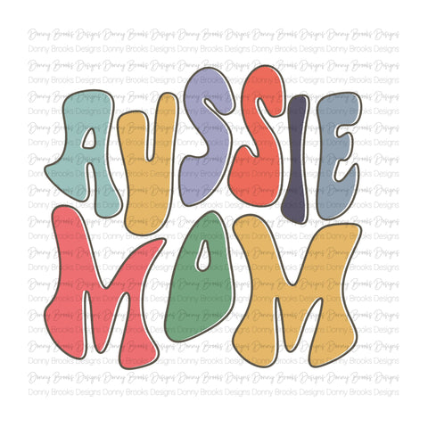 Aussie Mom Sublimation Transfer