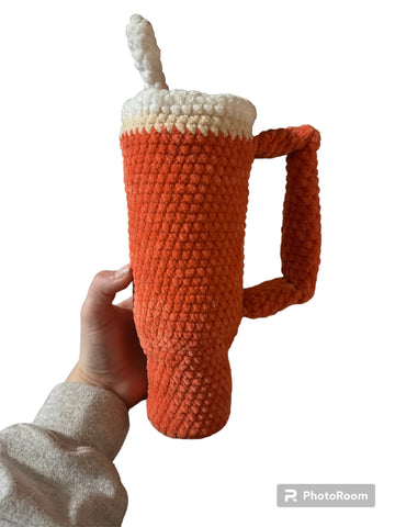 Orange Yarnley Tumbler / Cup Plushie
