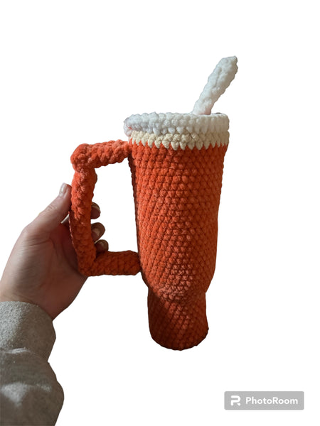 Orange Yarnley Tumbler / Cup Plushie