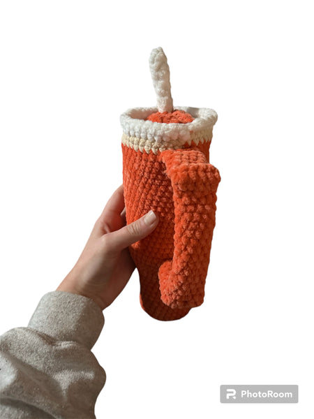 Orange Yarnley Tumbler / Cup Plushie