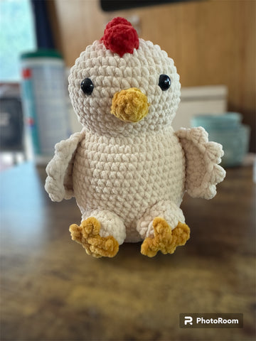 Mama Chicken / Hen + Chick + Egg Shell Plushie
