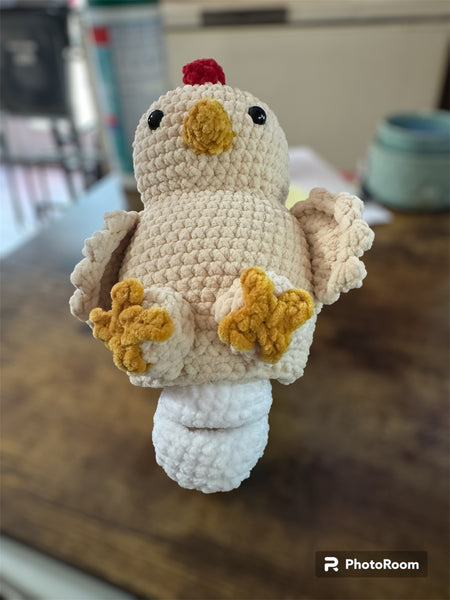 Mama Chicken / Hen + Chick + Egg Shell Plushie