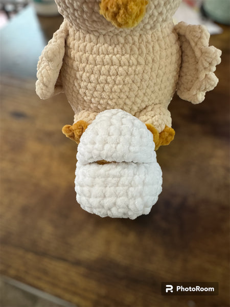 Mama Chicken / Hen + Chick + Egg Shell Plushie