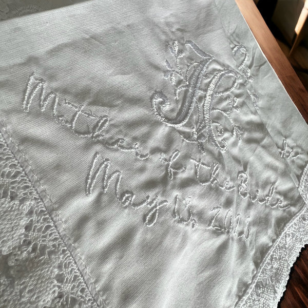 Embroidered Wedding Handkerchief