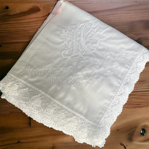 Embroidered Wedding Handkerchief