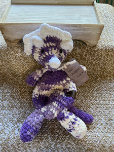 Purple & white dinosaur snuggler