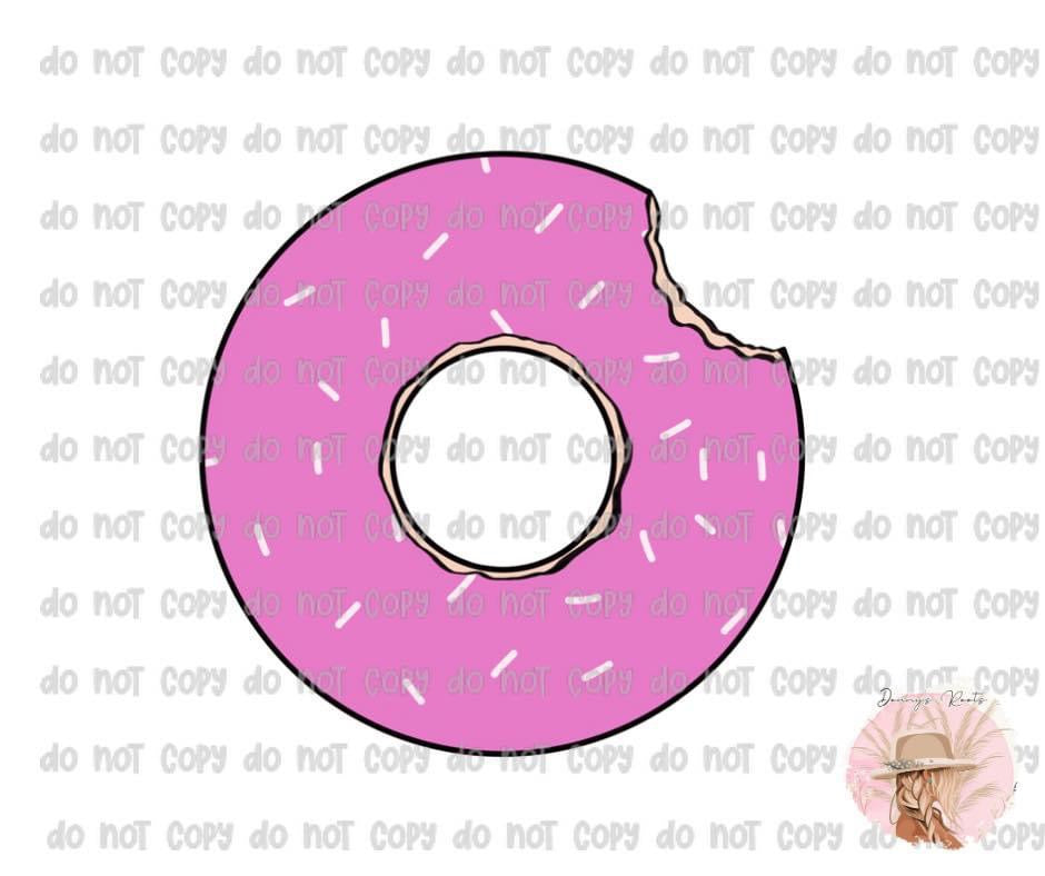 Pink Sprinkle Donut Clipart Digital Download