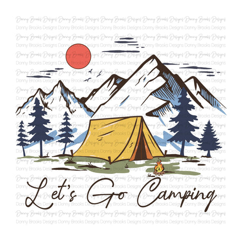 Lets go camping Sublimation Transfer