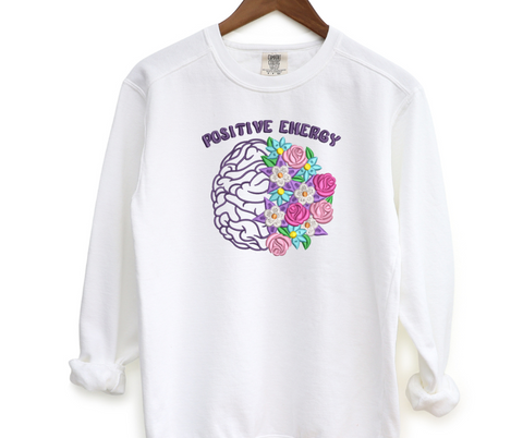 Positive Energy Embroidered Crewneck