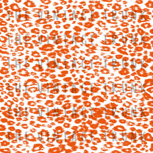 orange leopard print sublimation transfer