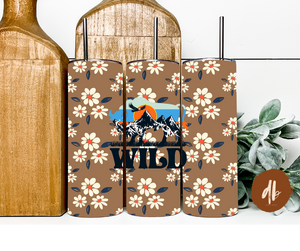 wild floral tumbler digital download