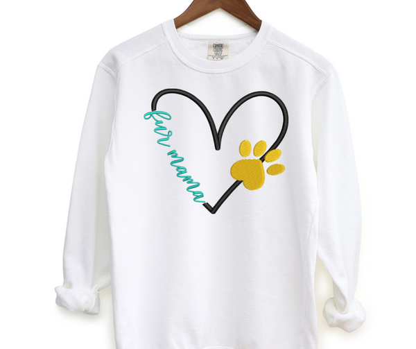 Fur Mama Embroidered Crewneck