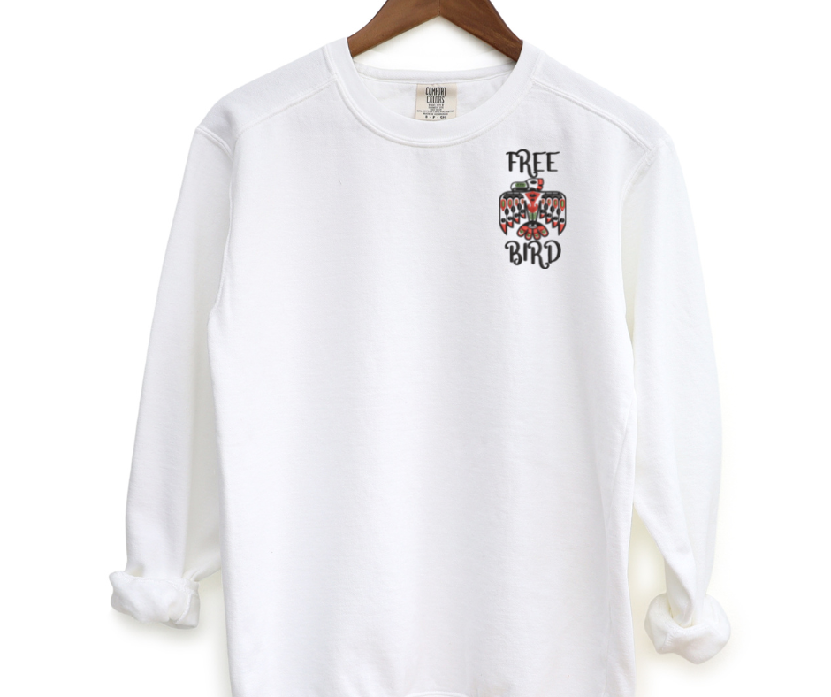 Free Bird Pocket Embroidered Crewneck