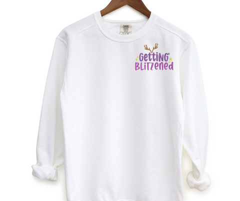 Getting Blitzened Pocket Embroidered Crewneck