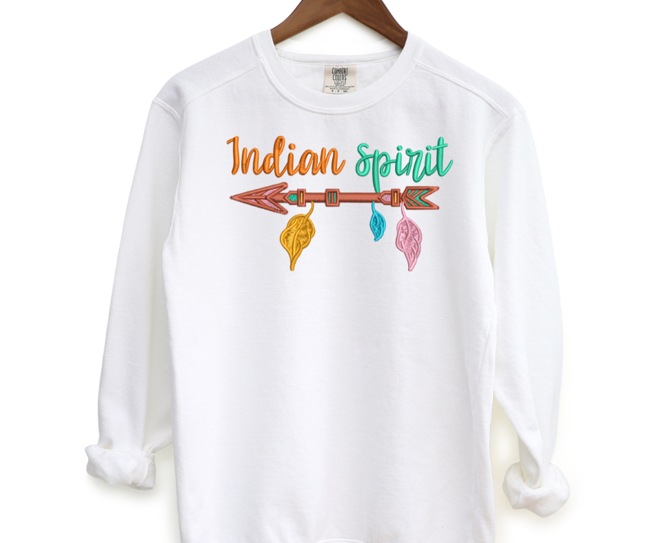 Indian Spirit Embroidered Crewneck