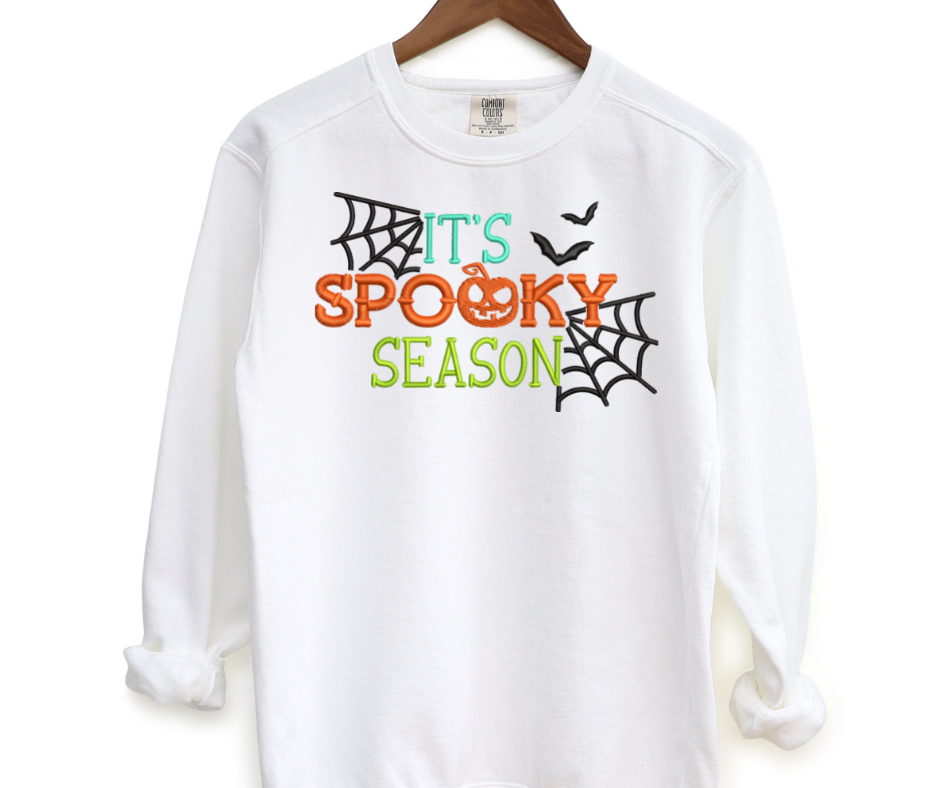 Its Spooky Season Embroidered Crewneck