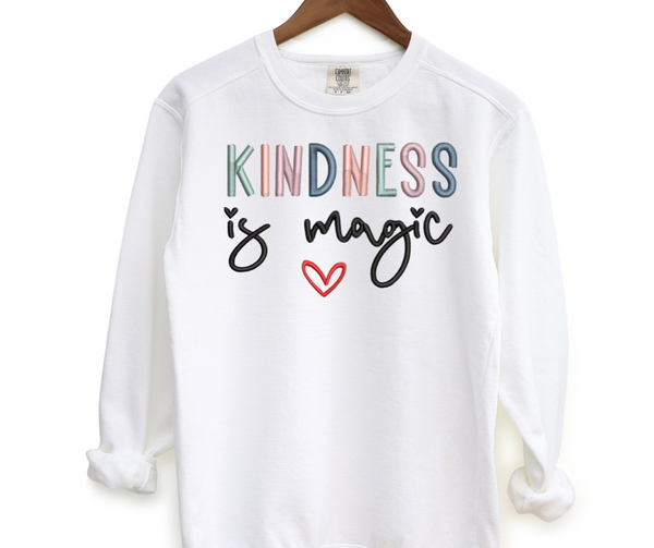 Kindness Is Magic Embroidered Crewneck