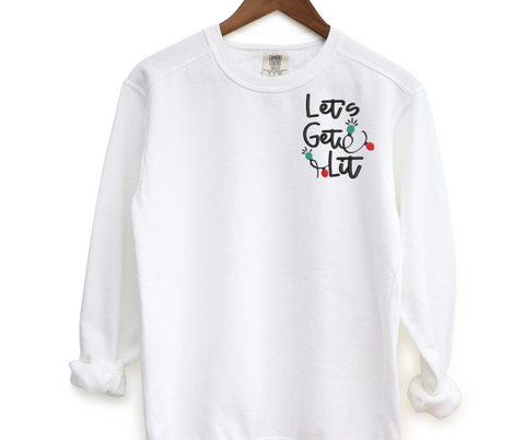 Lets Get Lit Pocket Embroidered Crewneck