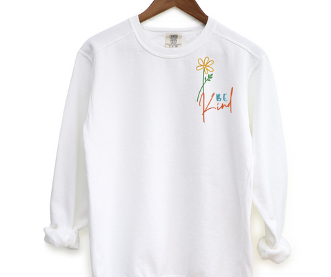 Be Kind Pocket Embroidered Crewneck