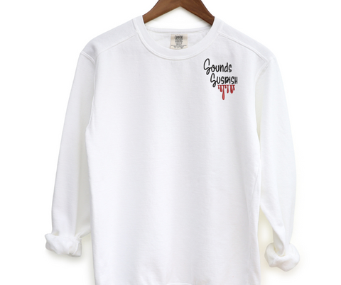 Sounds Suspish Pocket Embroidered Crewneck