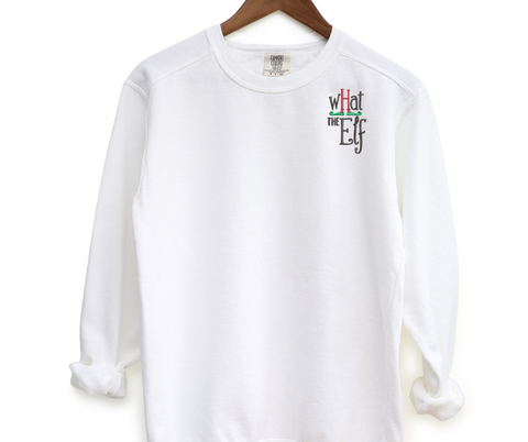 What The Elf Pocket Embroidered Crewneck