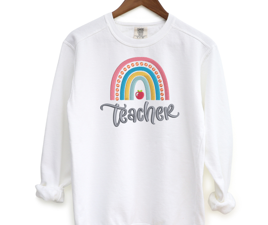 Teacher Embroidered Crewneck