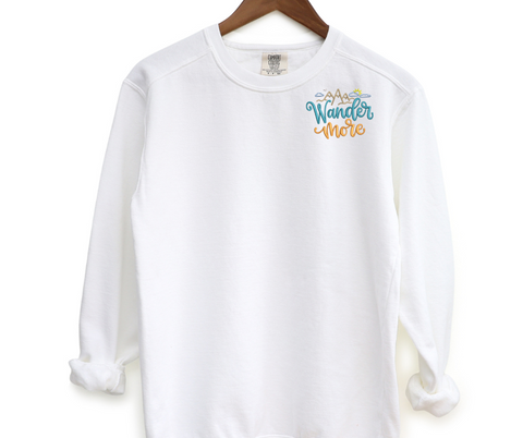 Wander More Pocket Embroidered Crewneck