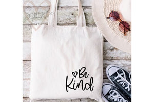 be kind embroidered canvas bag/tote