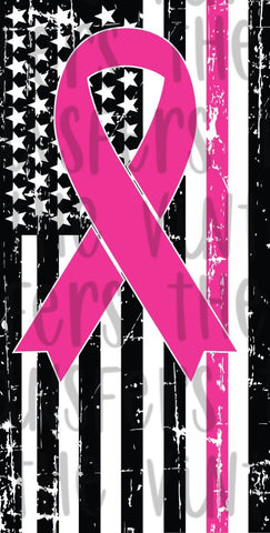 breast cancer awareness flag sublimation transfer
