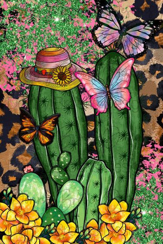 cactus butterfly air freshener sublimation transfer