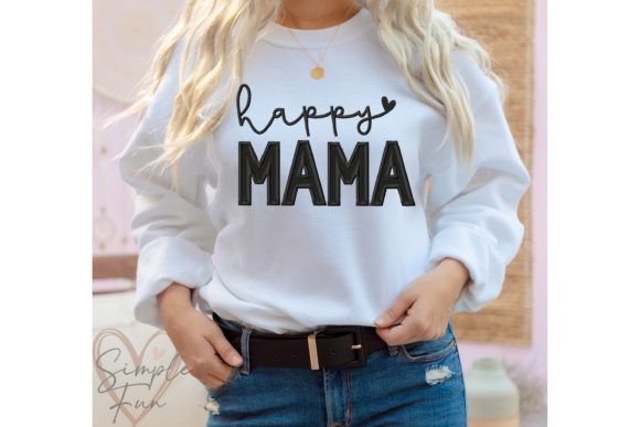 Happy mama Embroidered Crewneck