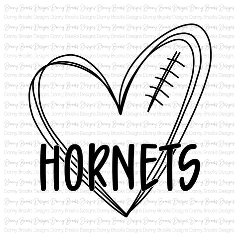 hornets football heart digital download