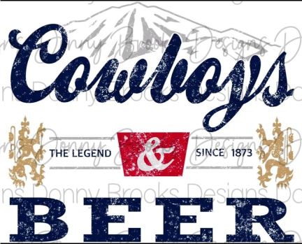 cowboys & beer sublimation transfer #5786