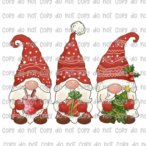 Christmas Gnomes sublimation transfer J156