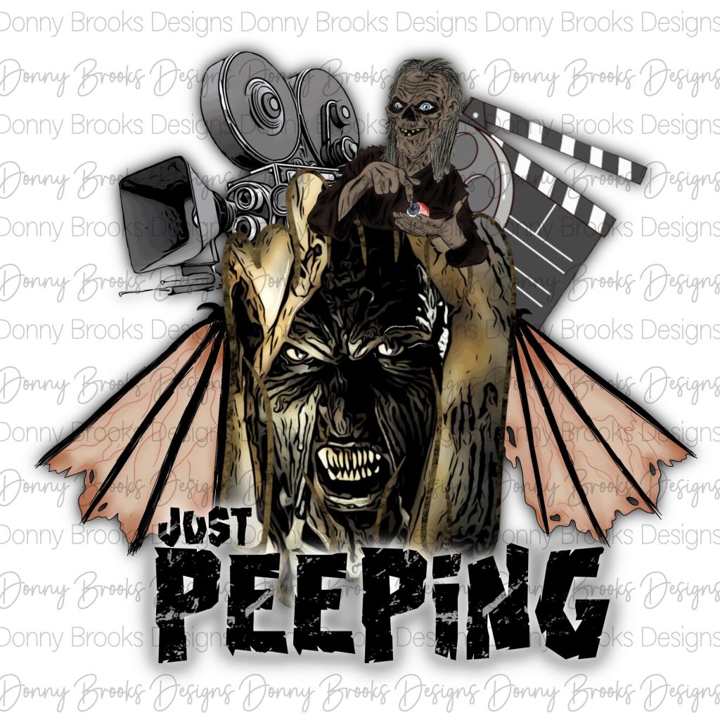 just peeping; jeepers creepers sublimation transfer