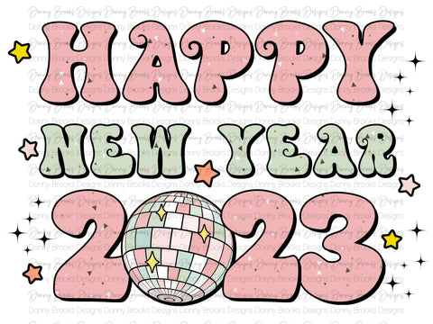 Happy New Year 2023 4 sublimation transfer