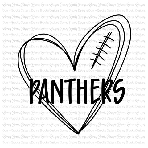 panthers football heart digital download