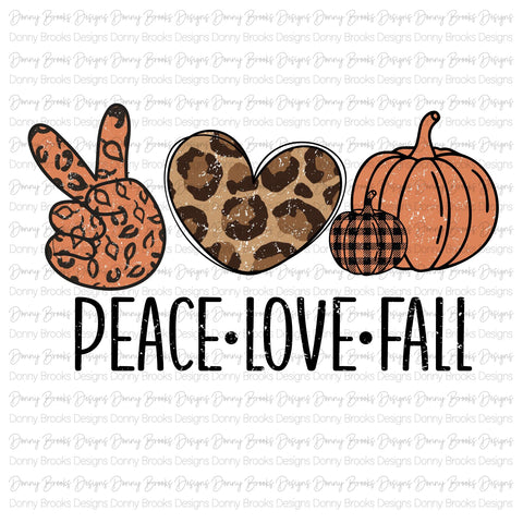 Peace Love Fall sublimation transfer