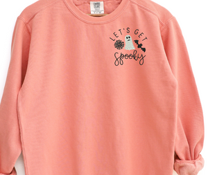 Let's get spooky Embroidered Crewneck