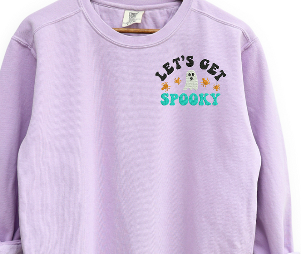 Let's get spooky Embroidered Crewneck