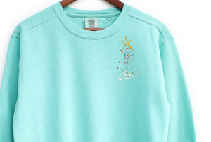 Skelly christmas tree Embroidered Crewneck