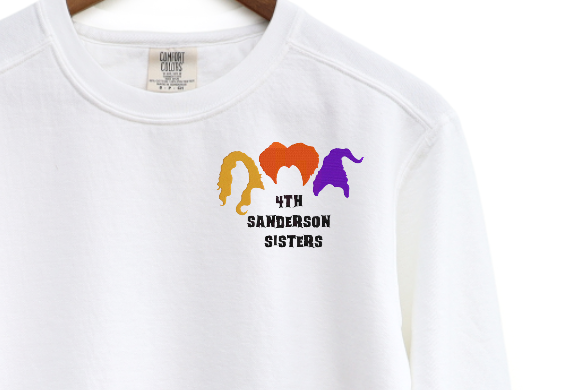 4th witch sister Embroidered Crewneck