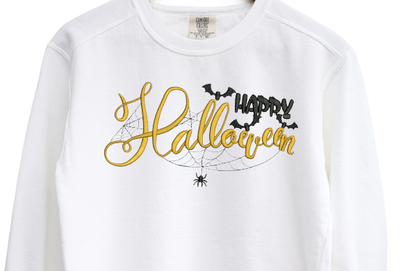 Happy Halloween Embroidered Crewneck