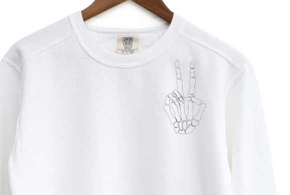 skelly peace Embroidered Crewneck