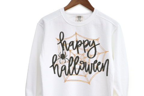 Happy Halloween Embroidered Crewneck