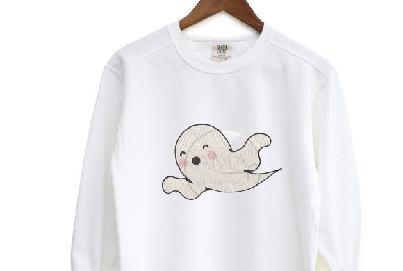 Cute ghost Embroidered Crewneck