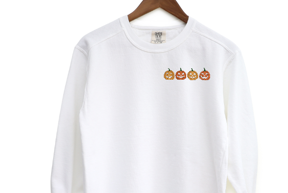 Pumpkins Embroidered Crewneck