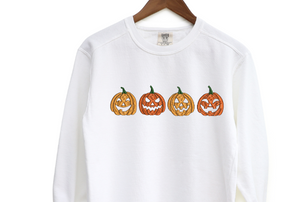 Pumpkins Embroidered Crewneck